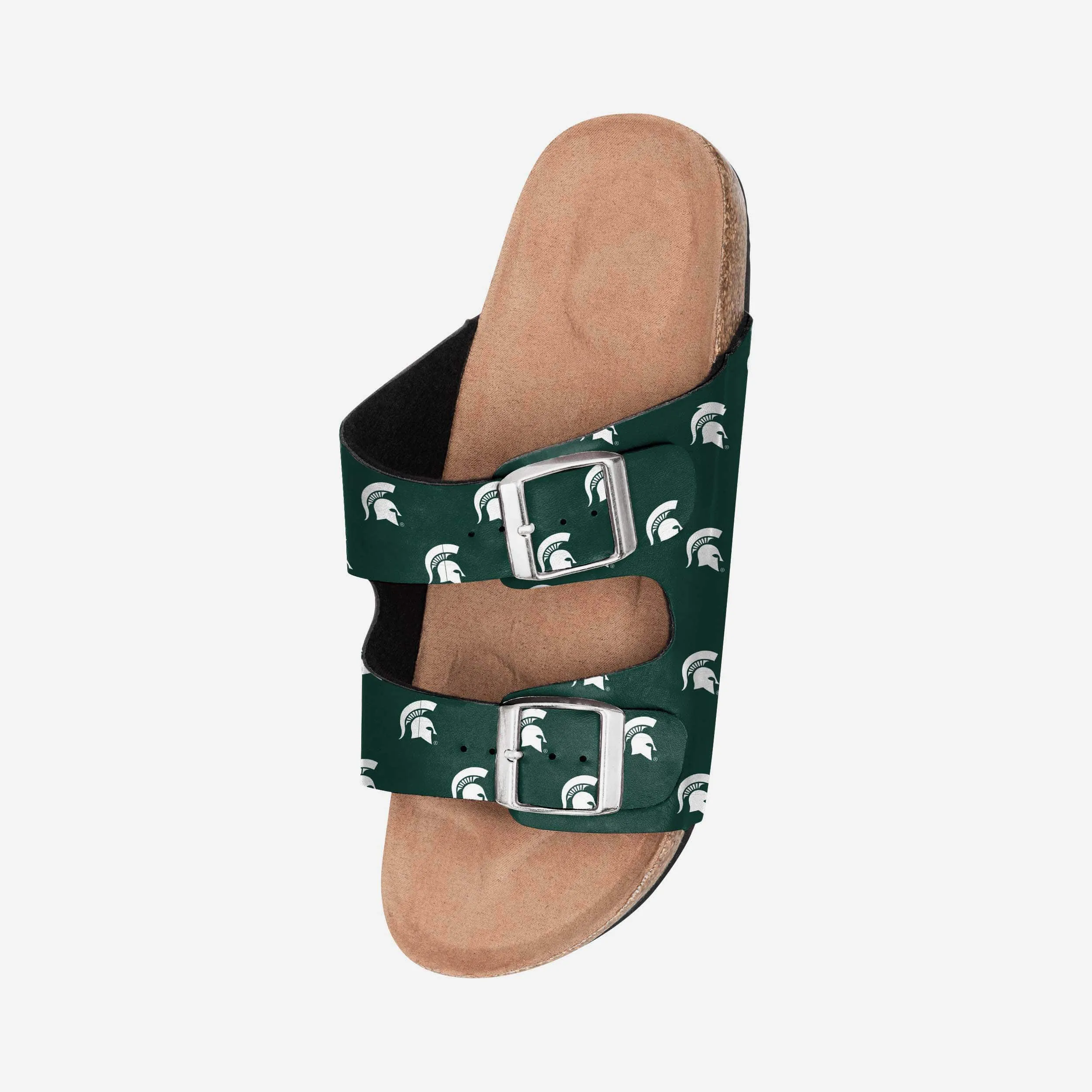 Michigan State Spartans Womens Team Logo Double Buckle Sandal