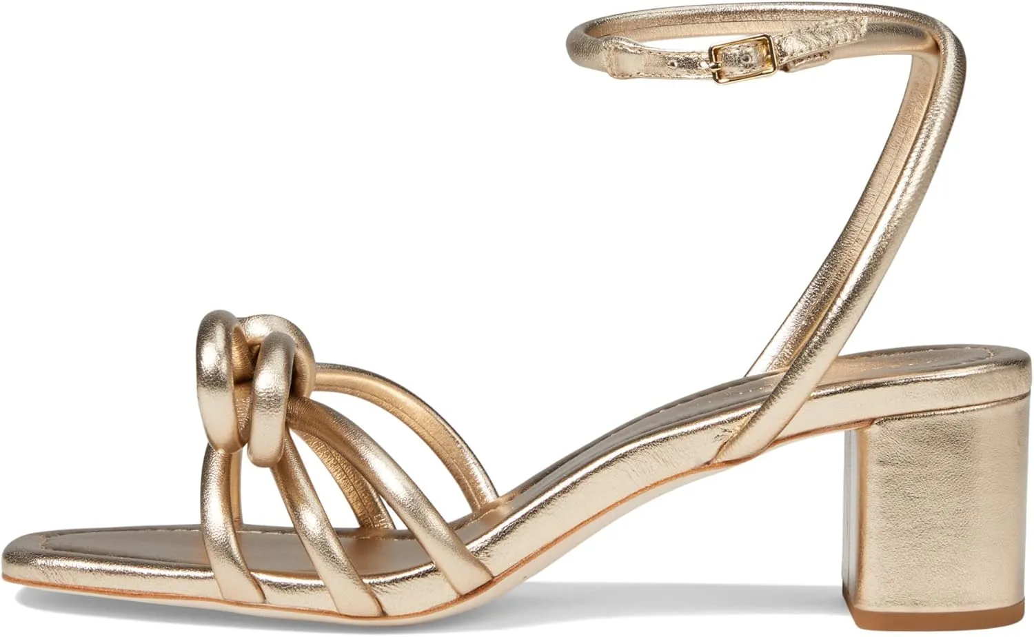 Mikel Champagne Bow Mid-Heel Sandal