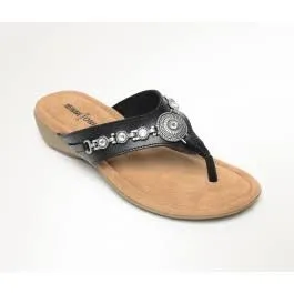 Minnetonka Sybil Black 70034 Women's Sandal