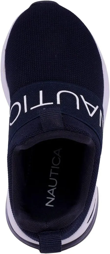 NAUTICA Kids Boys Girls Air Bubble Sneaker Athletic Running Shoe with Strap/Bungee (Toddler/Little Kids)