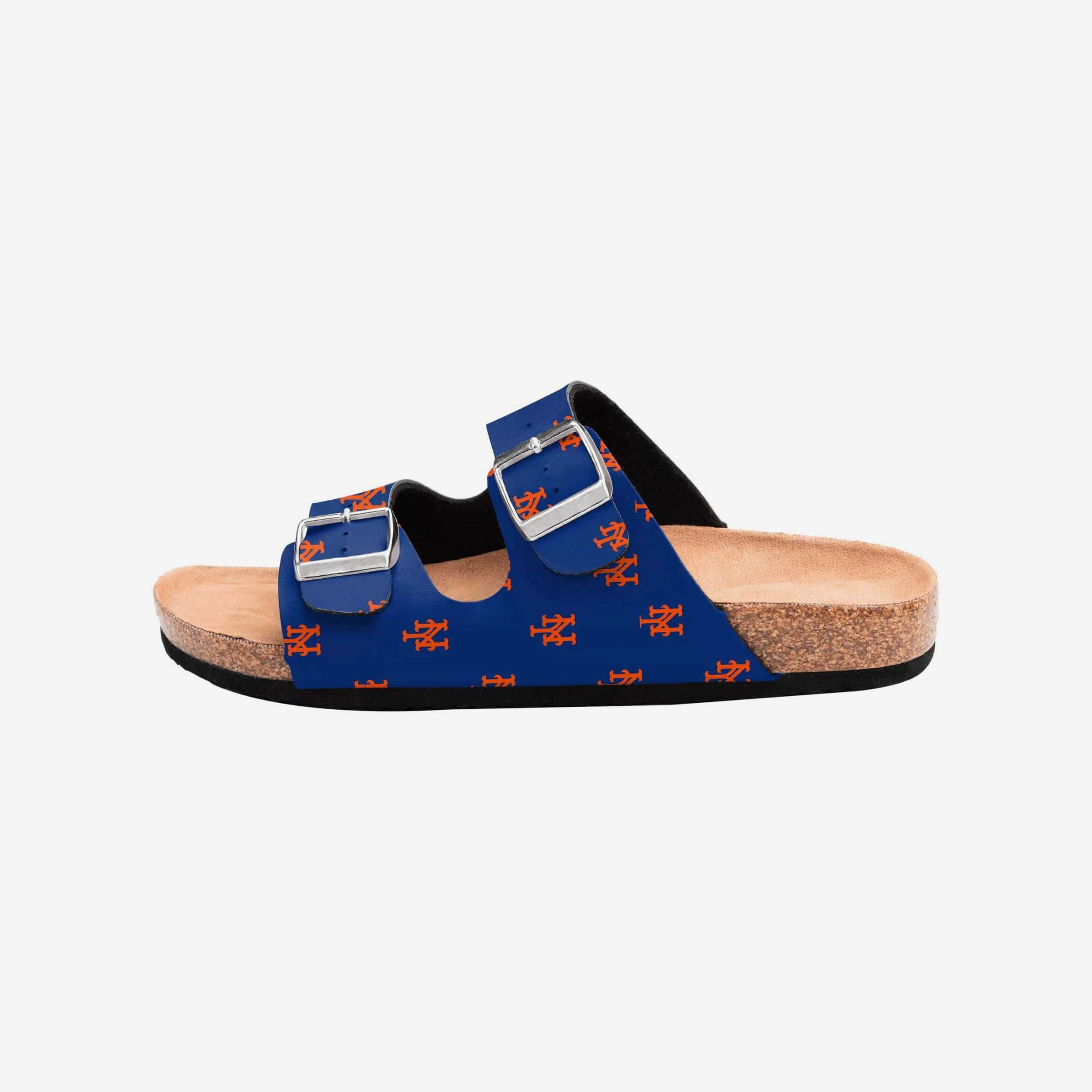 New York Mets Womens Team Logo Double Buckle Sandal