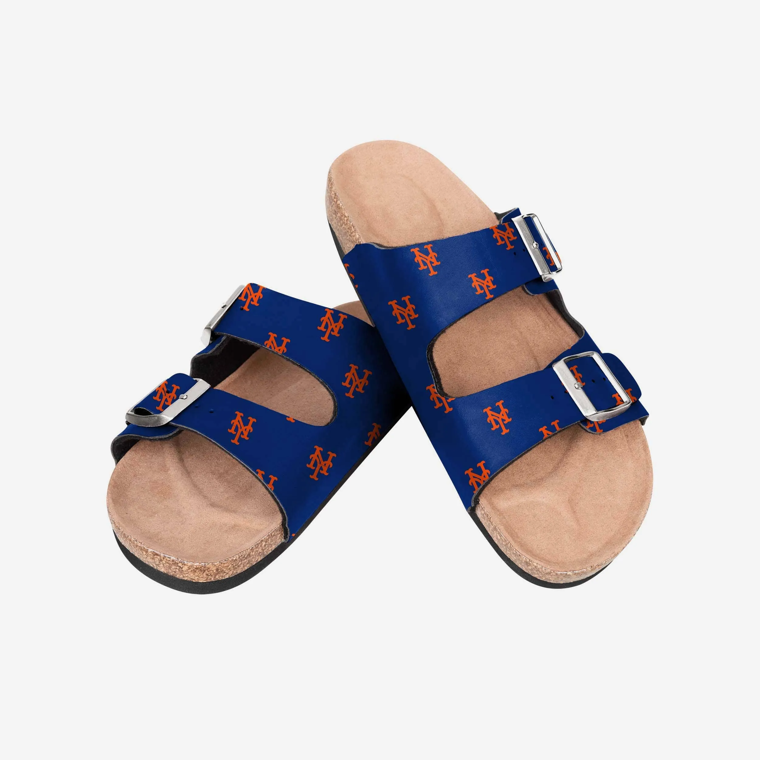 New York Mets Womens Team Logo Double Buckle Sandal