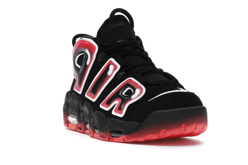 Nike Air More Uptempo Black White Laser Crimson