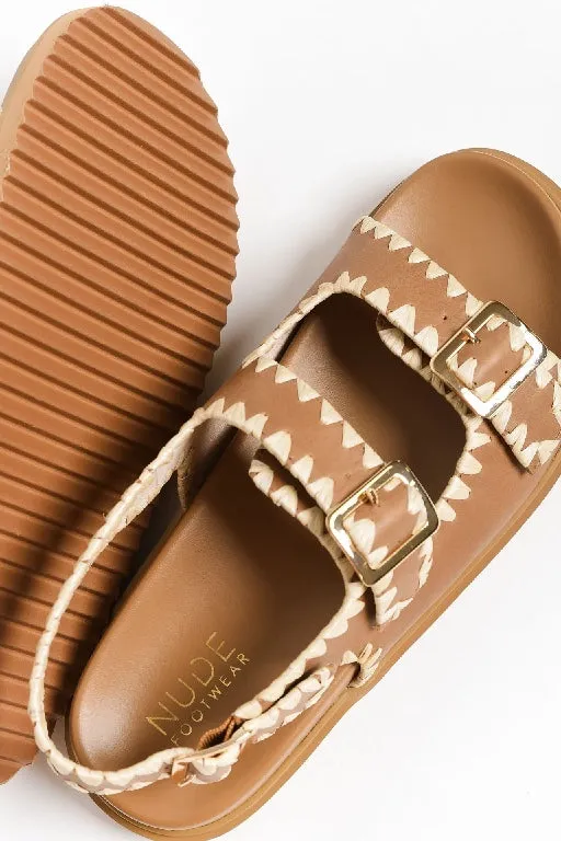 NUDE FOOTWEAR - ALICE LEATHER SANDAL - TAN