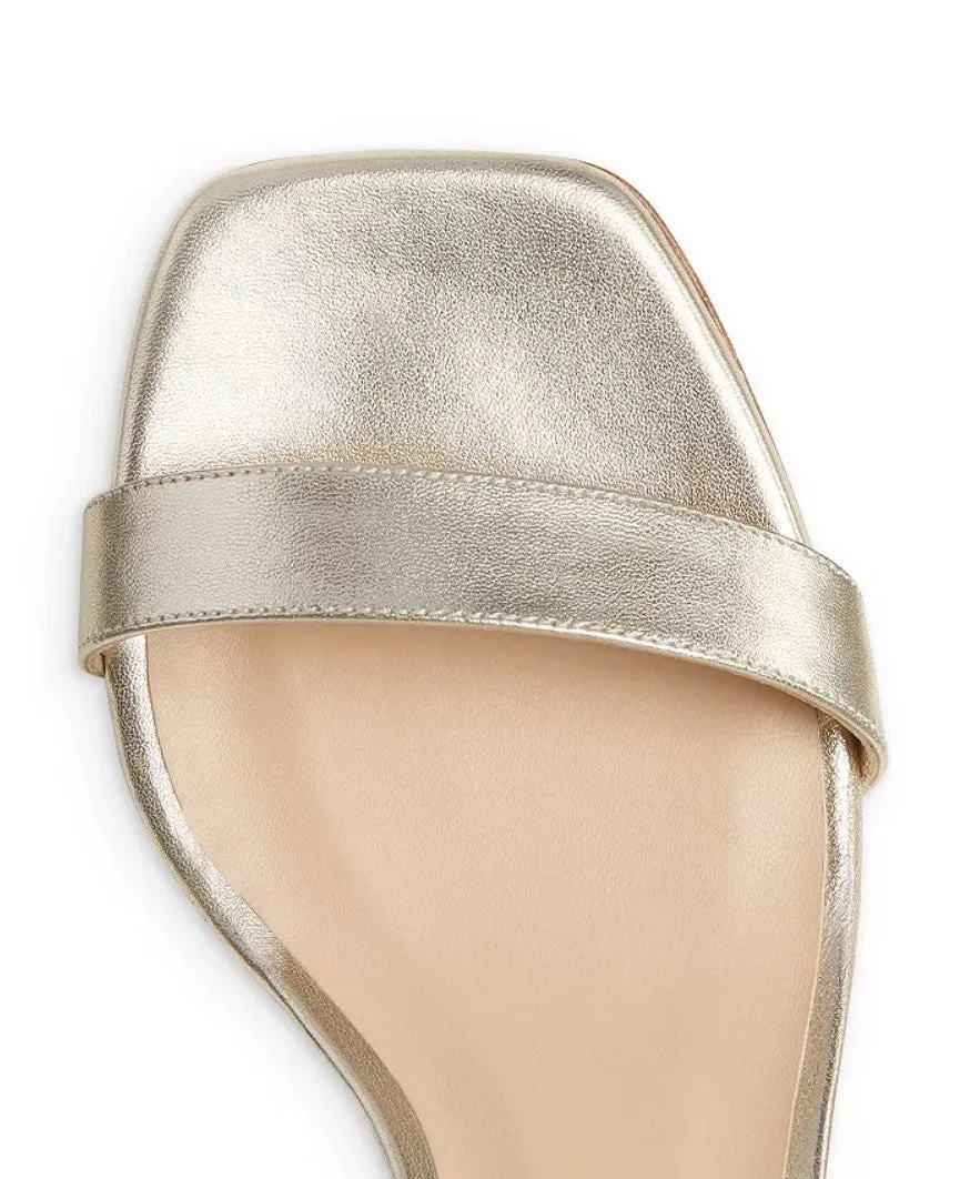 Nudistcurve 75 Block Sandal, Platino