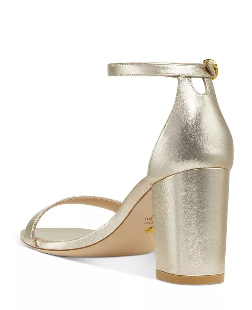 Nudistcurve 75 Block Sandal, Platino