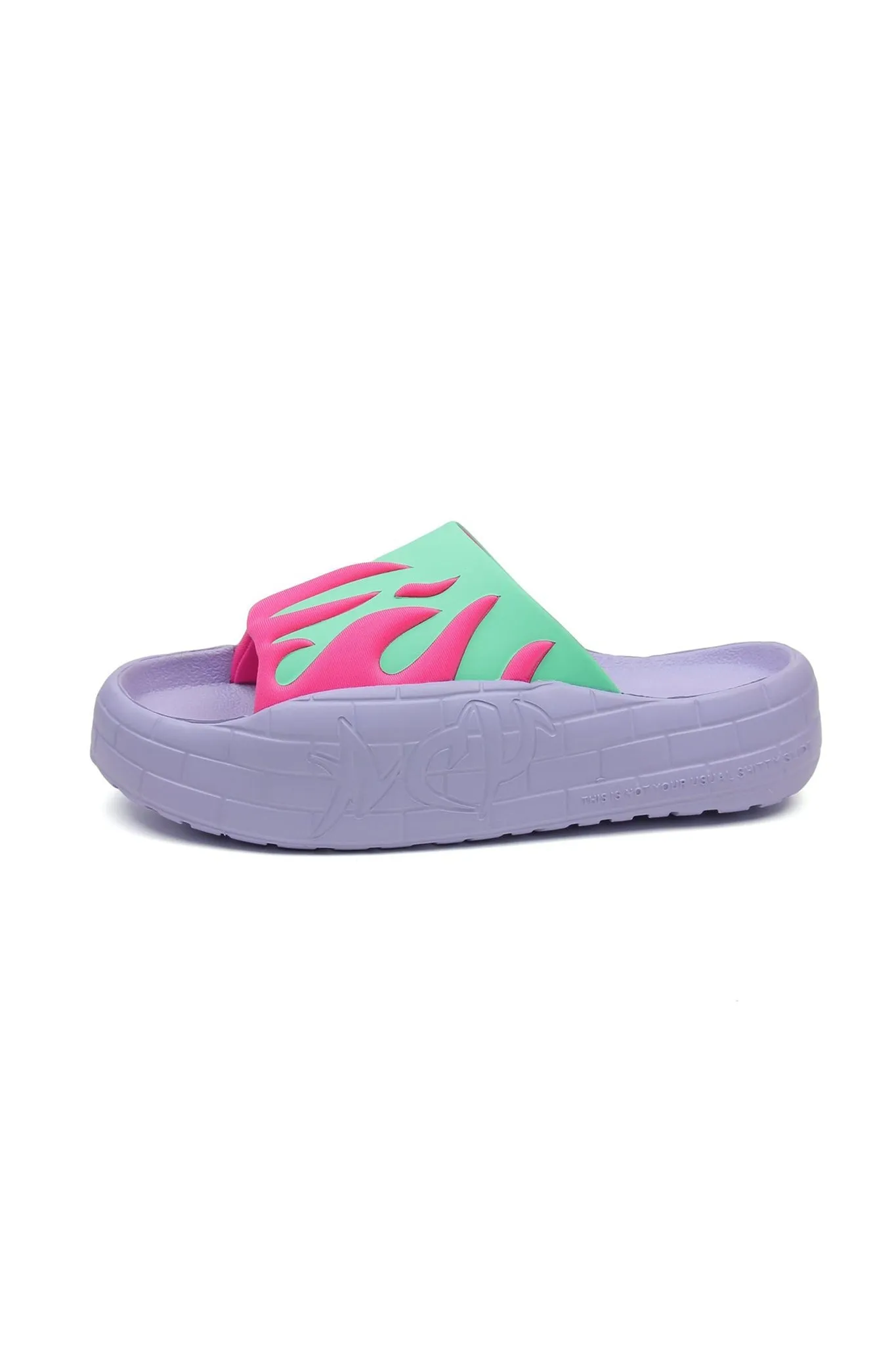 NYU SLIDE FUCHSIA GREEN