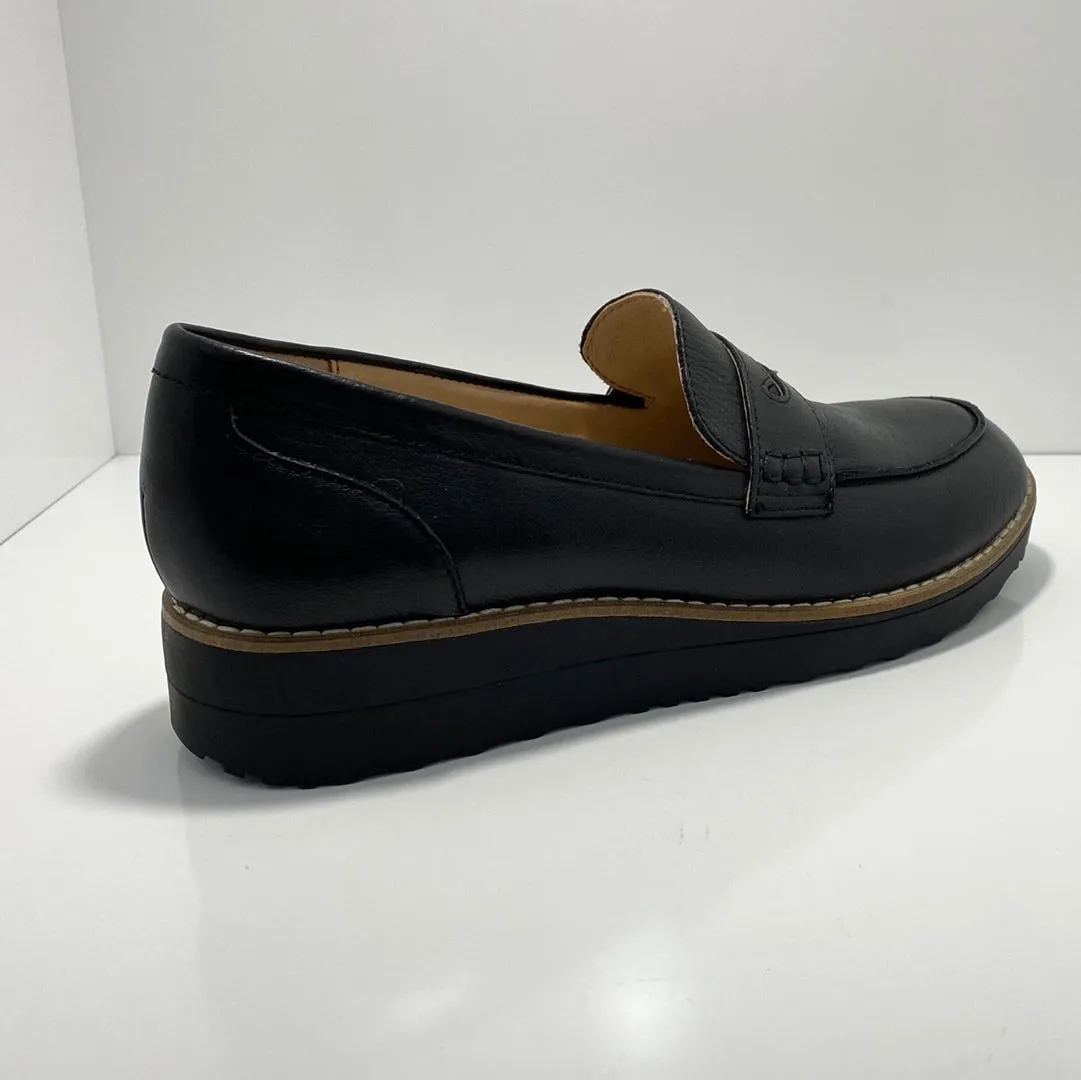 Oley Leather Loafer with Wedge Heel Top End