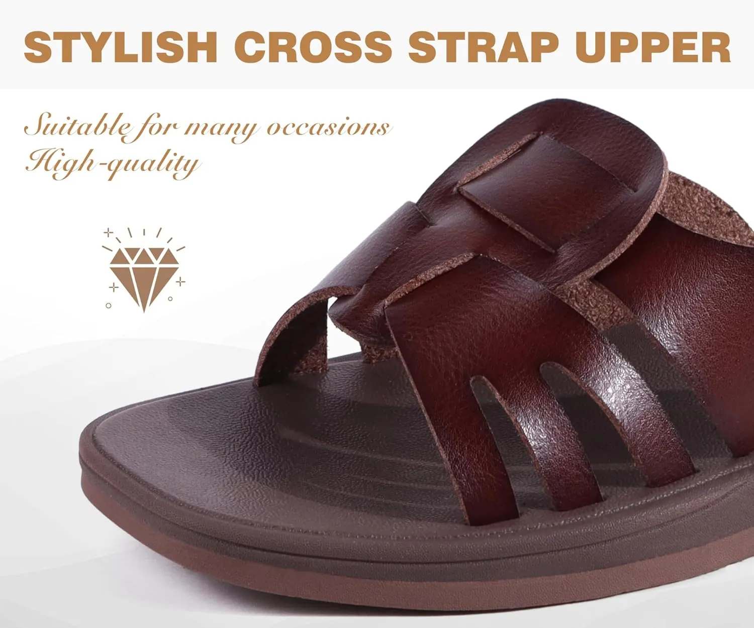 ONCAI Womens Sandals,Flat Dressy Square Toe Summer Beach Slides for Ladies Comfortable with Non-slip Rubber Soles Size US 6-11
