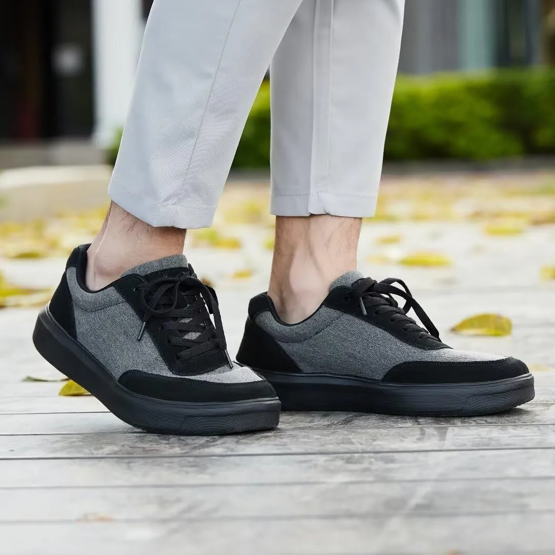 OrthoComfoot Men's Orthopedic Fashion Sneakers for Plantar Fasciitis: Comfortable Orthotic Walking Shoes with Arch Support, Casual Orthotic Flat Feet Shoes for Ankle and Foot Pain Relief