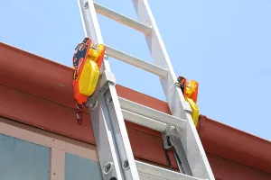 (Pair / 2 Units) Ladder Stabilizer, Fits on Gutters in Seconds, Slide Lock, Rolling Safety Device, Ladder Gutter Clip