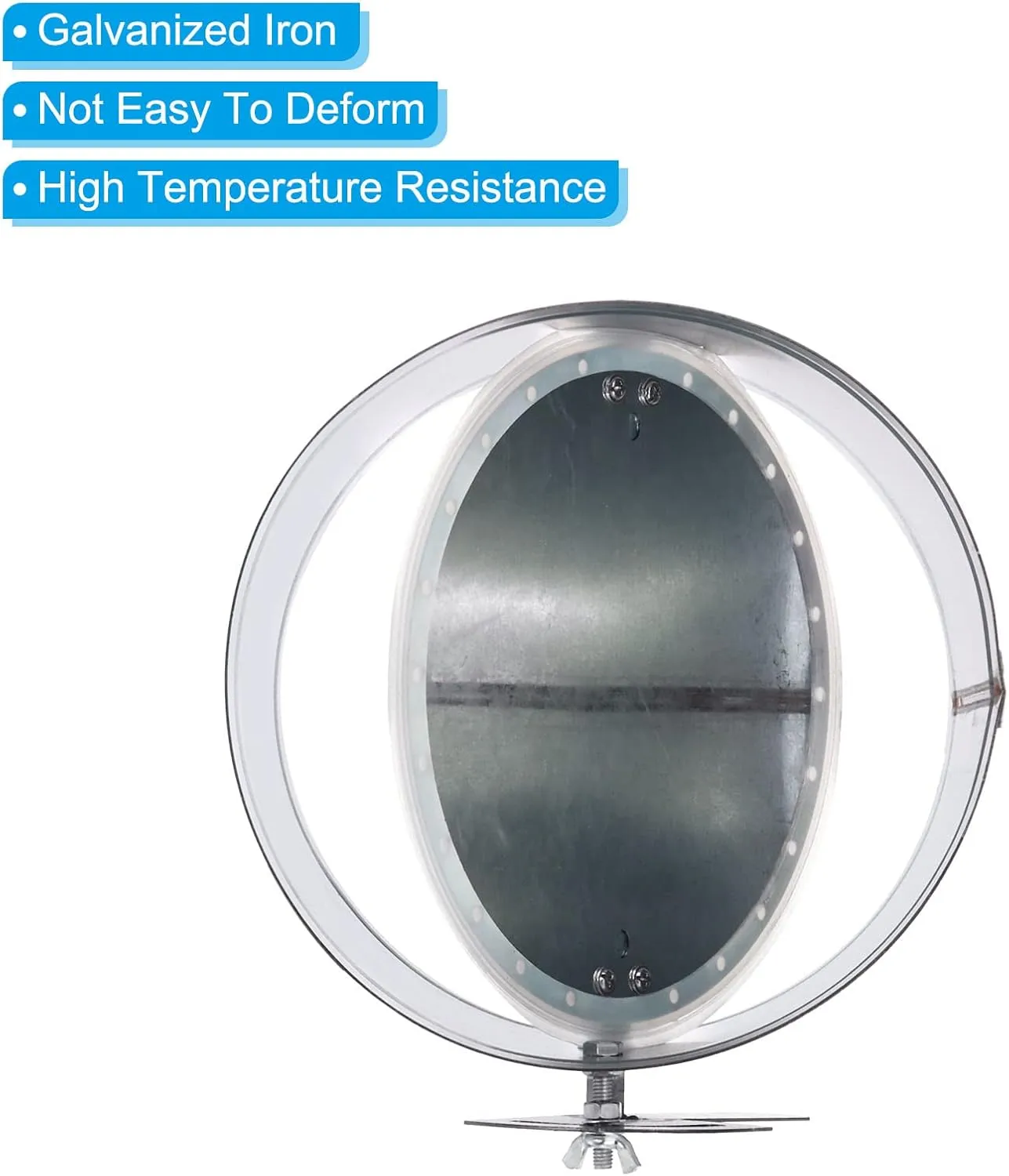 PATIKIL 8" HVAC Duct Manual Volume Damper, Metal Adjustment Airflow Ducting Backdraft Damper Control for Air Ventilation System