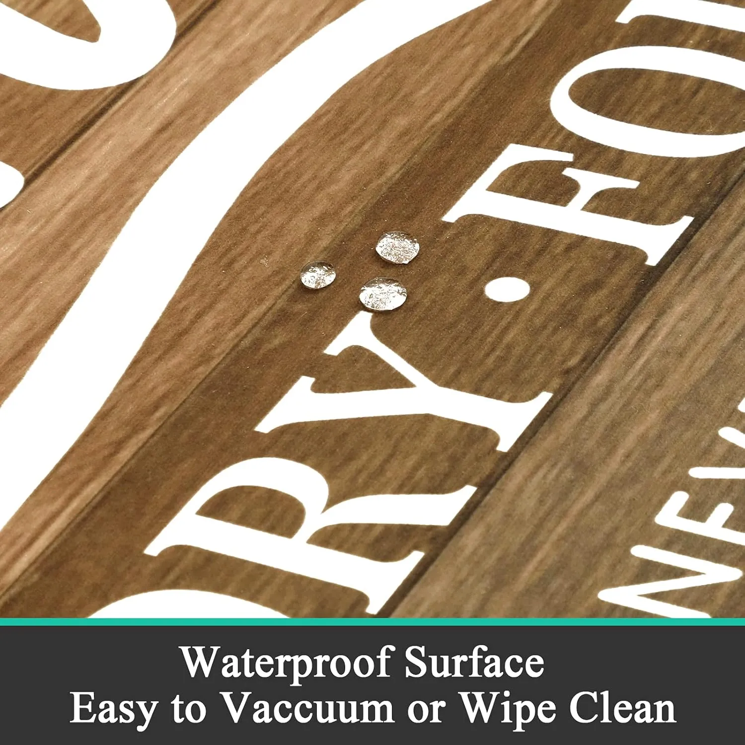 Pauwer Farmhouse Laundry Room Rug Runner 20"x59" Rubber Non Slip Kitchen Mats for Floor Waterproof Laundry Area Rug Washable Floor Carpet Runner for Entryway Bathroom Hallway Mudroom