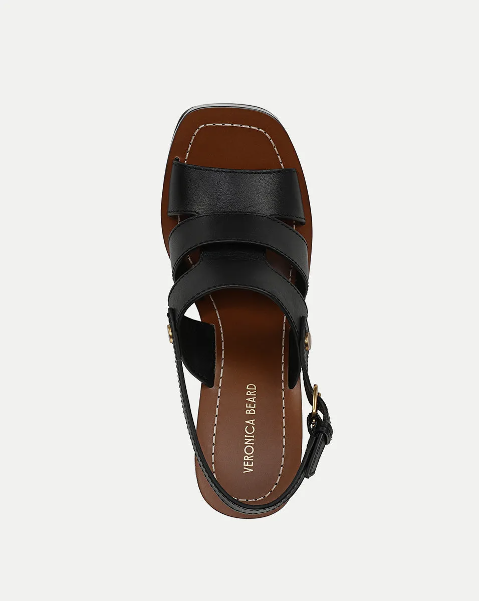 Peony Leather Platform Sandal