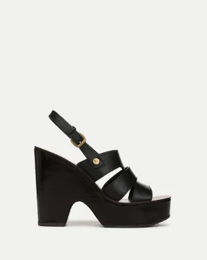 Peony Leather Platform Sandal