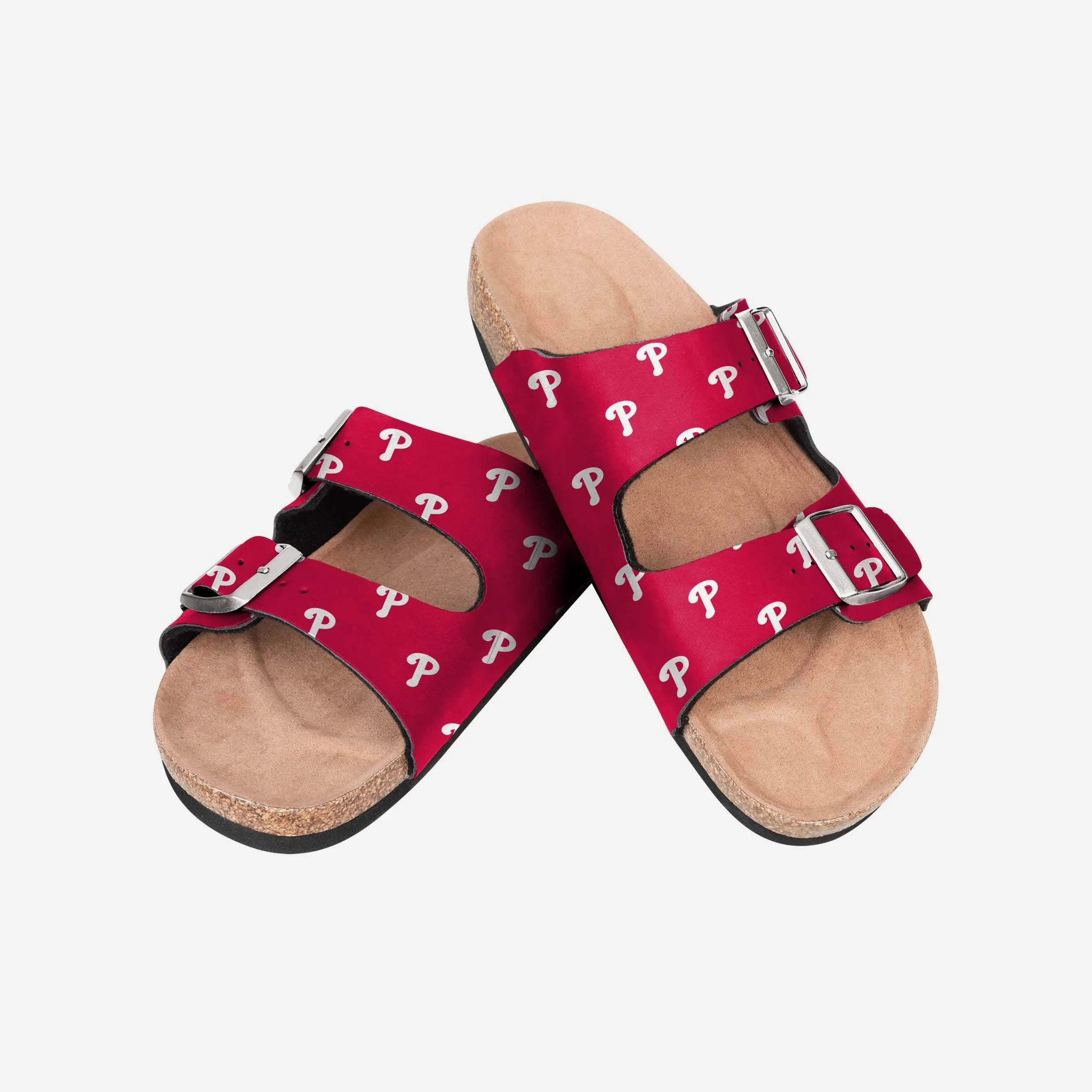 Philadelphia Phillies Womens Team Logo Double Buckle Sandal