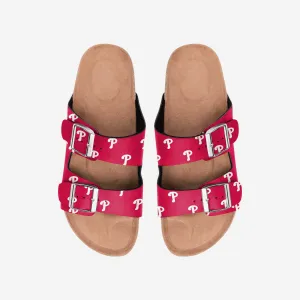Philadelphia Phillies Womens Team Logo Double Buckle Sandal