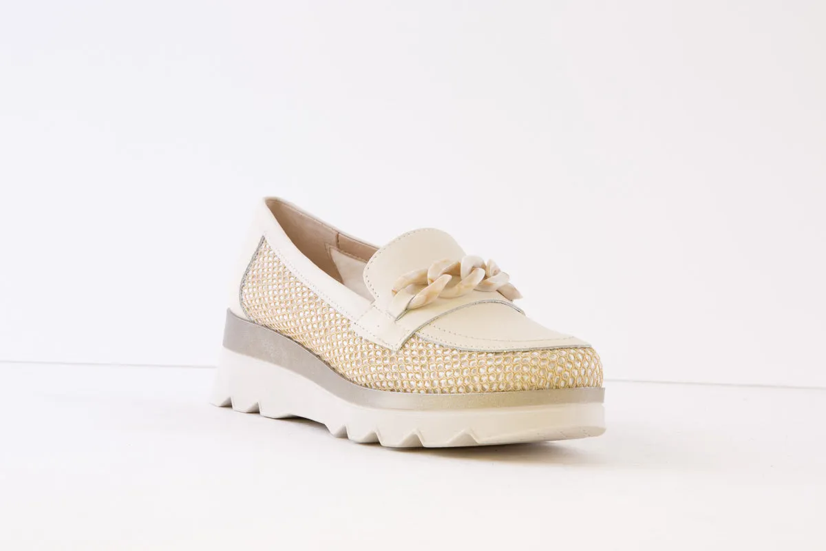 PITILLOS - 5113 CHUNKY SLIP-ON SHOE - CREAM