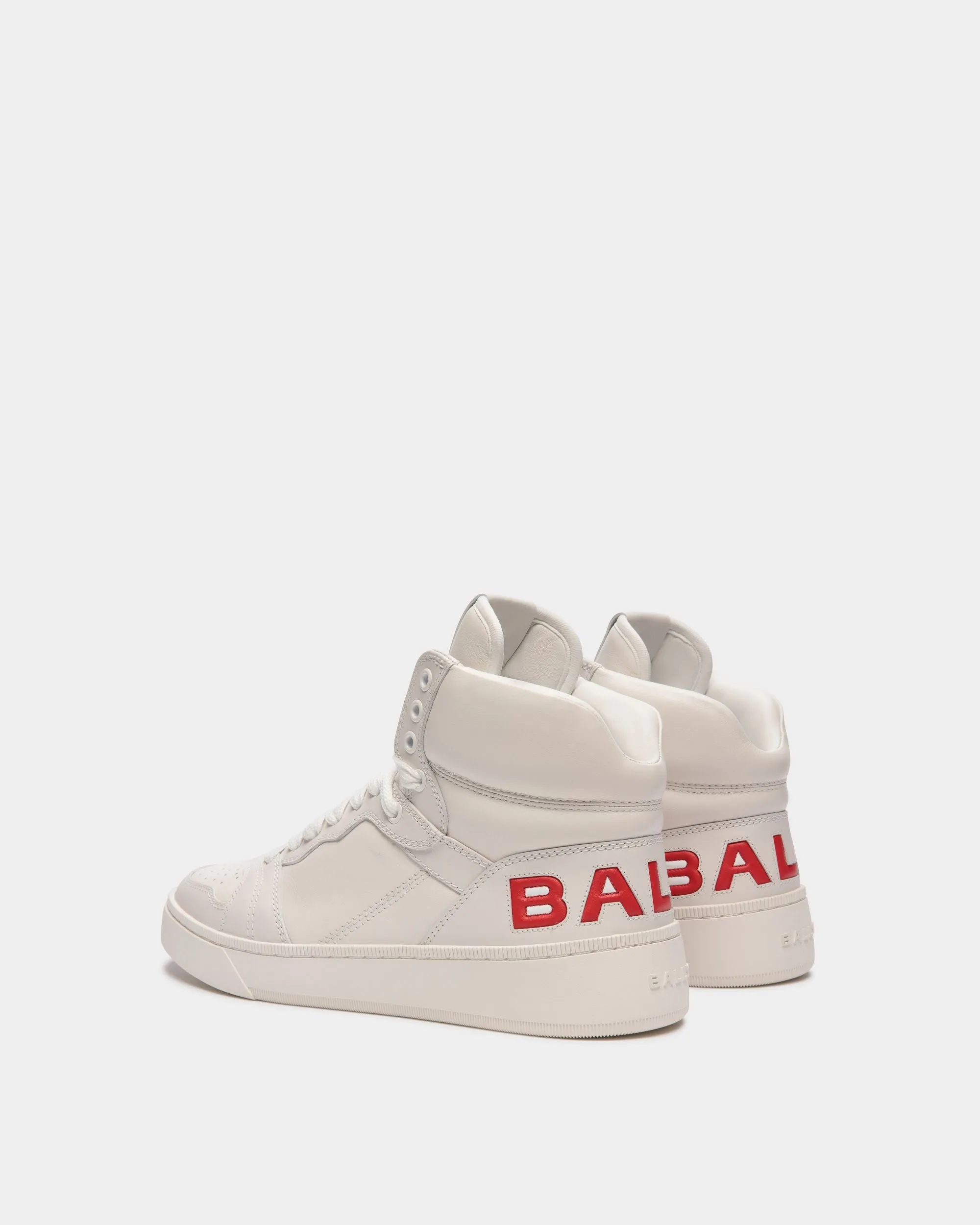 Raise High-Top Sneaker in White Leather