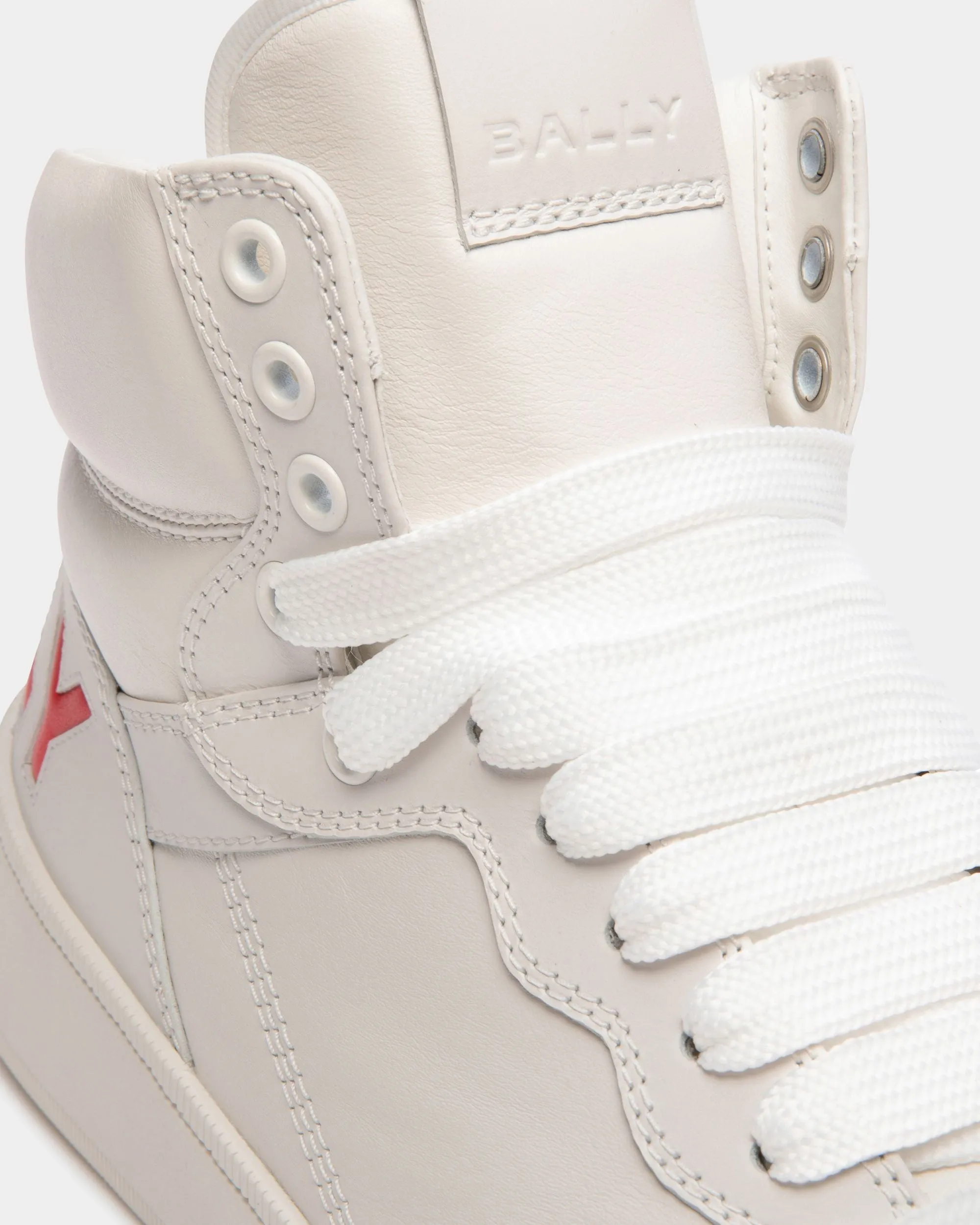 Raise High-Top Sneaker in White Leather