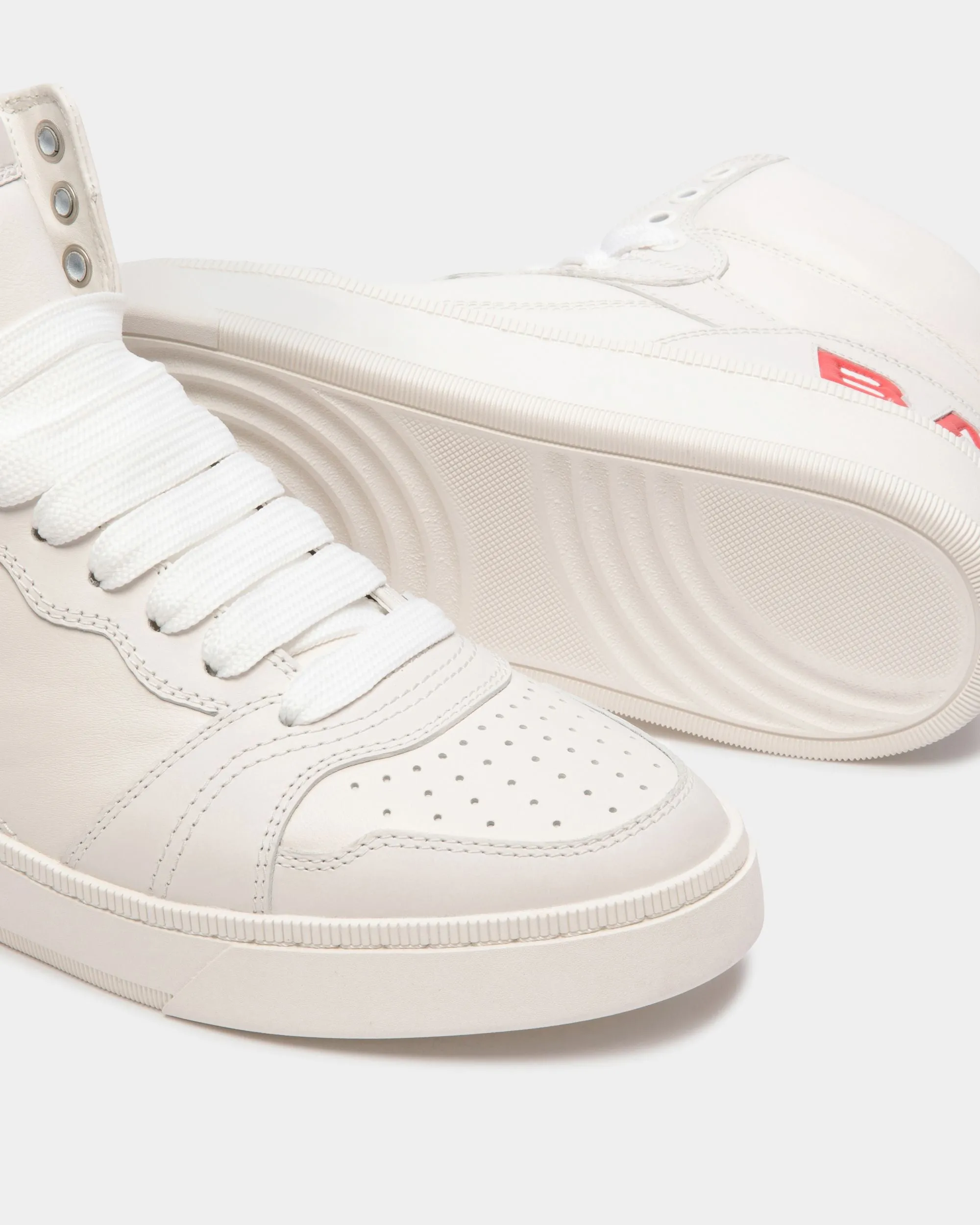 Raise High-Top Sneaker in White Leather