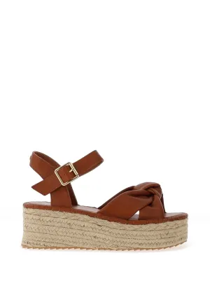 Rant & Rave Breena Knotted Espadrille Sandals, Tan