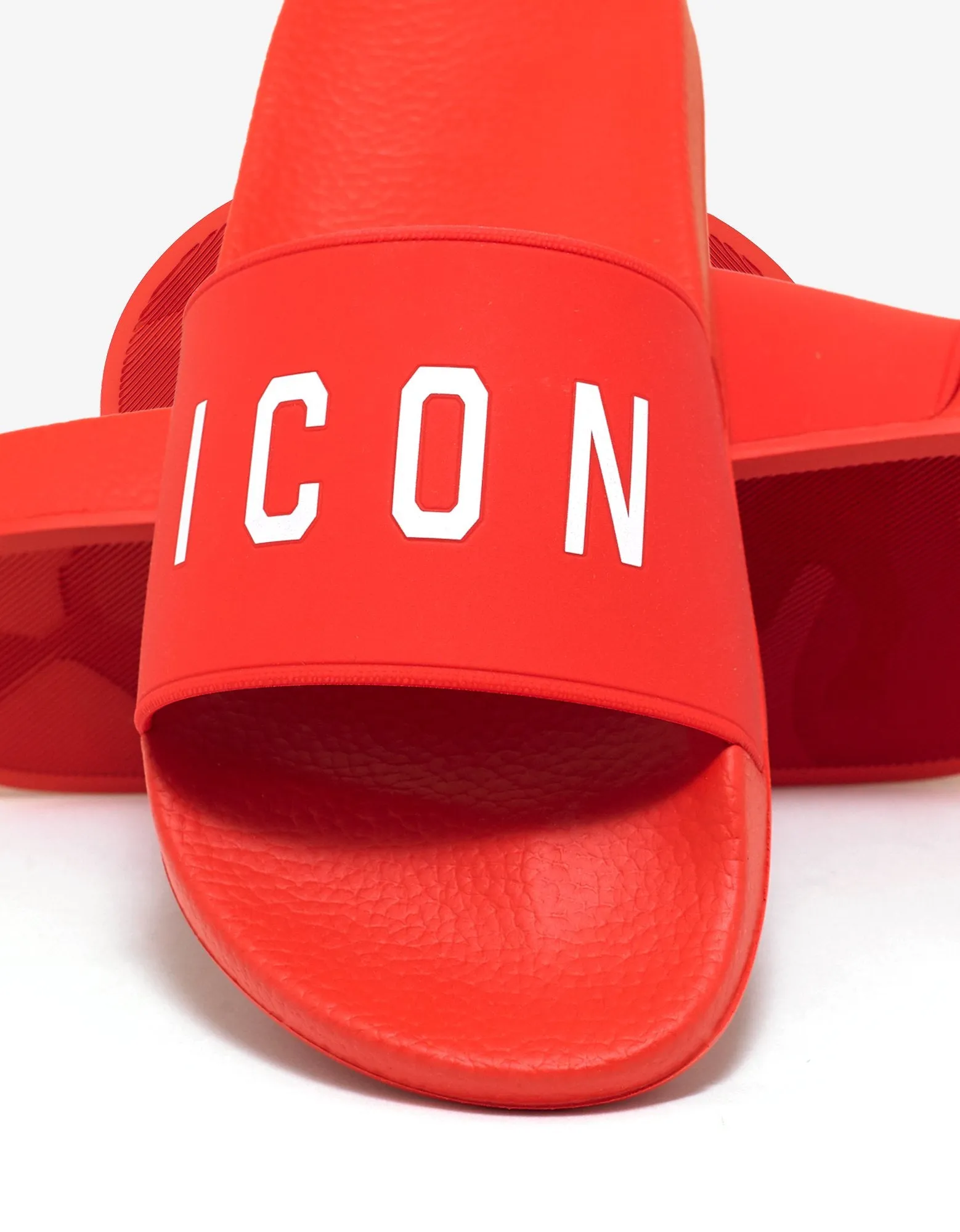 Red Icon Logo Slide Sandals