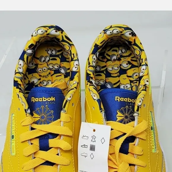 Reebok Club C 85 MU GS Minion Sneaker Tennis Youth Size 5 Yellow FX3352 New