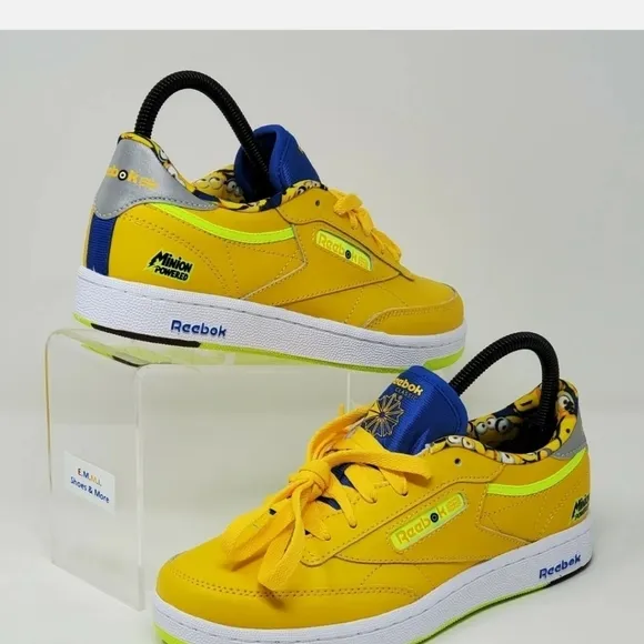 Reebok Club C 85 MU GS Minion Sneaker Tennis Youth Size 5 Yellow FX3352 New