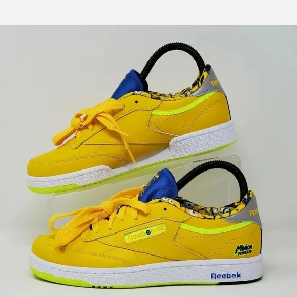 Reebok Club C 85 MU GS Minion Sneaker Tennis Youth Size 5 Yellow FX3352 New