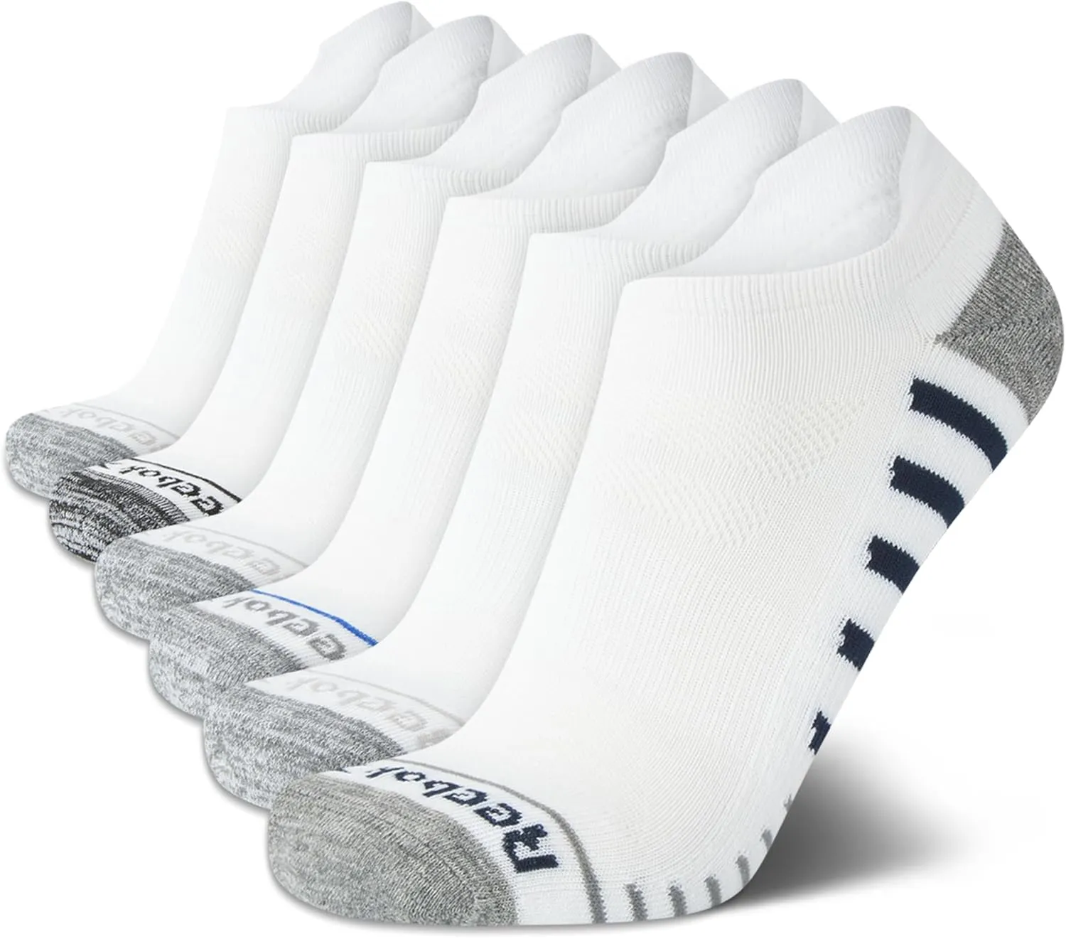 Reebok Men’s Low Cut Socks – 6 Pack Basic Cushion Low Cut No Show Socks for Men - Men's Athletic Socks (Size: 6-12.5)