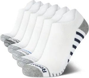 Reebok Men’s Low Cut Socks – 6 Pack Basic Cushion Low Cut No Show Socks for Men - Men's Athletic Socks (Size: 6-12.5)