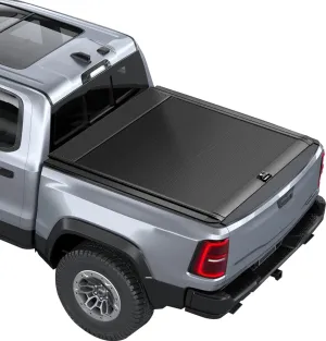 Retractable Truck Bed Tonneau Cover Compatible with 2009 2010 2011 2012 2013 2014 2015 2016 2017 2018 2019 2020 2021 2022 2023 2024 2025 Ram 1500 (5‘7”/67.4”Bed) Truck Bed Cover Password Lock