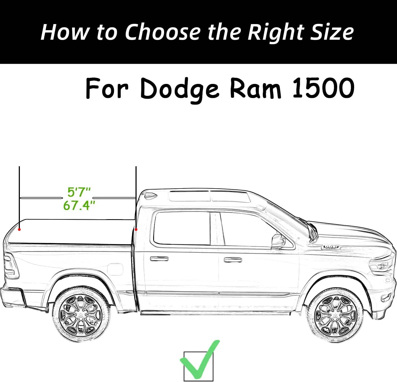 Retractable Truck Bed Tonneau Cover Compatible with 2009 2010 2011 2012 2013 2014 2015 2016 2017 2018 2019 2020 2021 2022 2023 2024 2025 Ram 1500 (5‘7”/67.4”Bed) Truck Bed Cover Password Lock