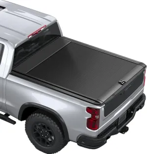 Retractable Truck Bed Tonneau Cover for 2014 2015 2016 2017 2018 2019 2020 2021 2022 2023 2024 2025 Chevy Silverado/GMC Sierra 1500 (5'8" /69" Bed) Truck Bed Cover Password Lock