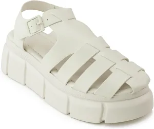 RF ROOM OF FASHION Women's Cutout Lug Sole Platform Fisherman Clog Sandals