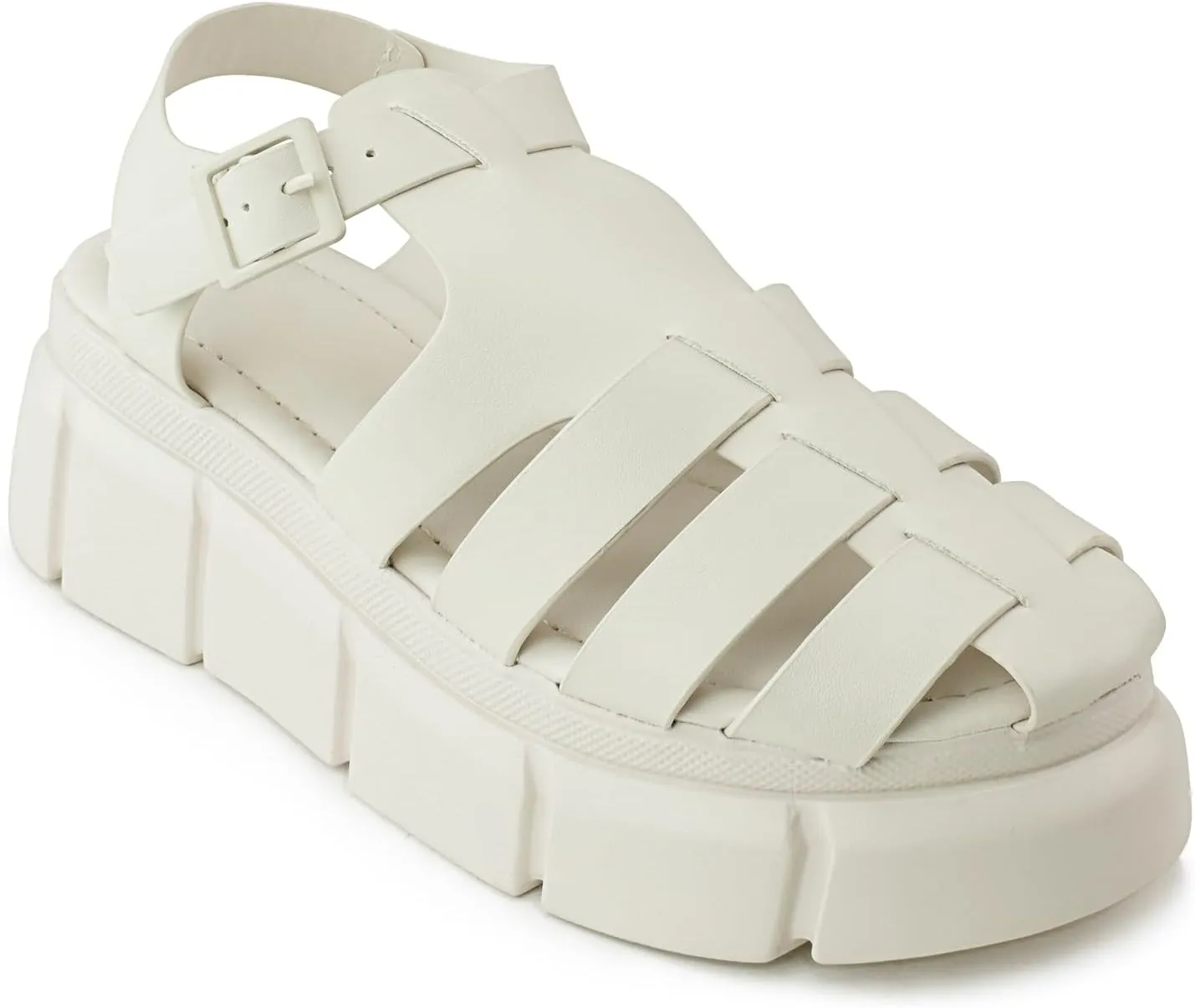 RF ROOM OF FASHION Women's Cutout Lug Sole Platform Fisherman Clog Sandals