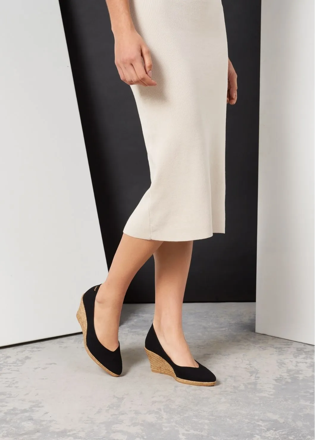 Roses Canvas V Cut Espadrille Wedges by Viscata