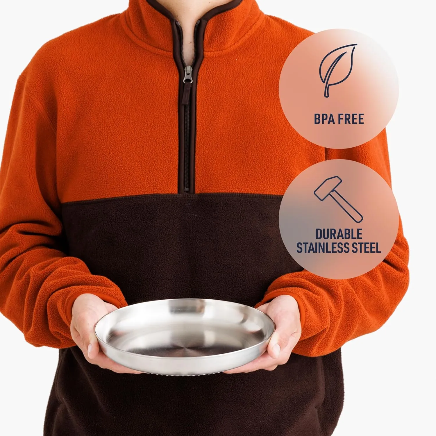 Sea to Summit Detour Stainless Steel Camp Plate, Bombay Brown