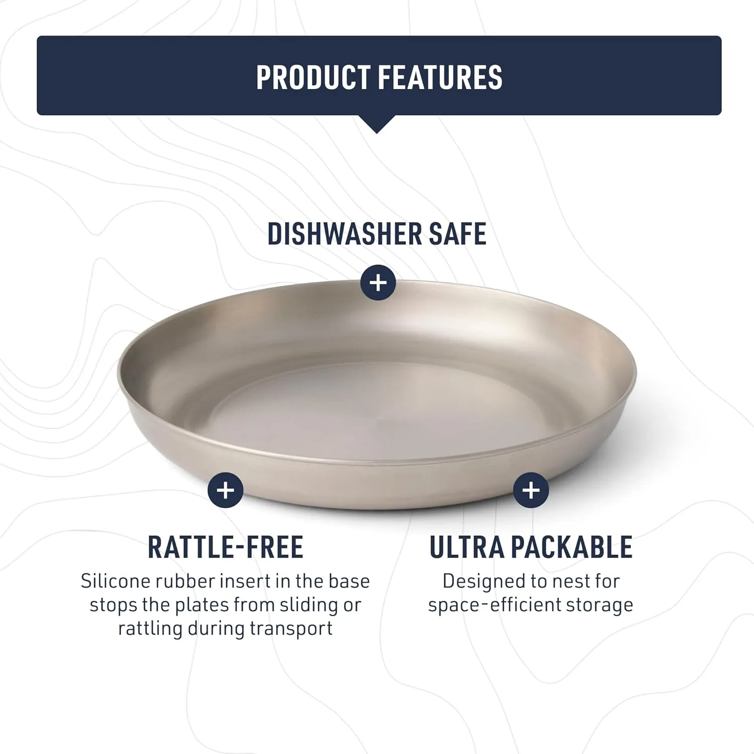 Sea to Summit Detour Stainless Steel Camp Plate, Bombay Brown