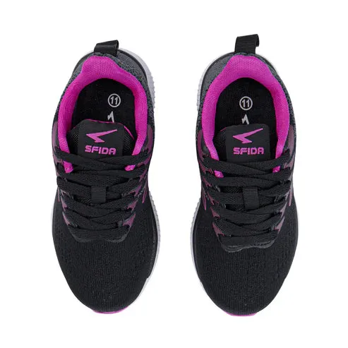 SFIDA Acute Girls Laces Running Shoe Black/Fuchsia