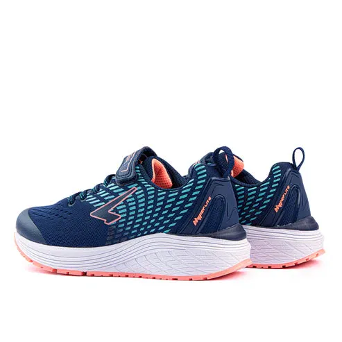 SFIDA Monsoon Girls Velcro Running Shoe Navy/Mint/Coral