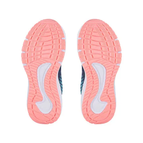 SFIDA Monsoon Girls Velcro Running Shoe Navy/Mint/Coral