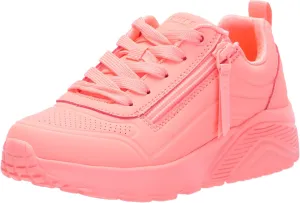 Skechers Girl's Uno Lite-neon Zip Sneaker