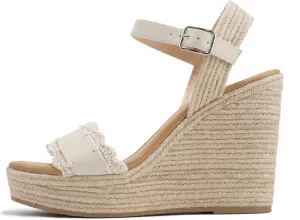 Soda “Virtual” ~ Women Square Toe Woven Single Band Espadrille Wedge Sandal with Adjustable Ankle Strap
