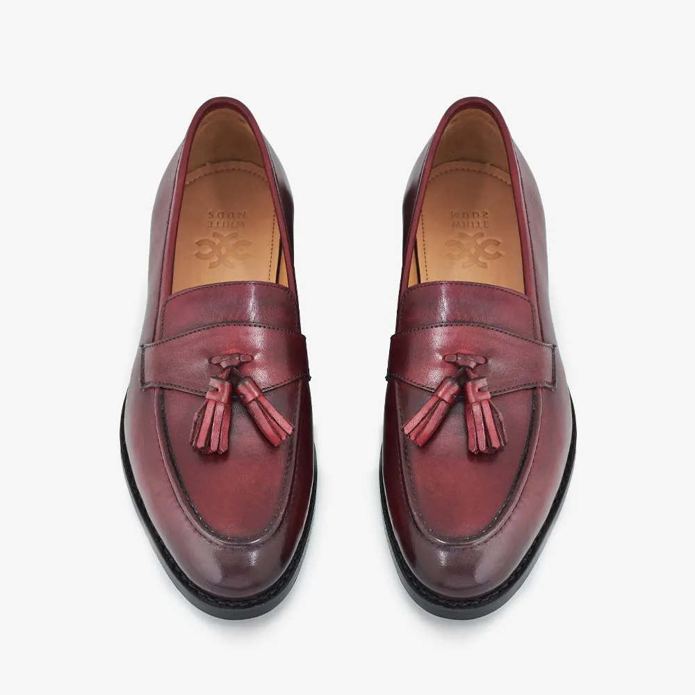 Southwark Big Tassel Burgundy Slip-On Shoes