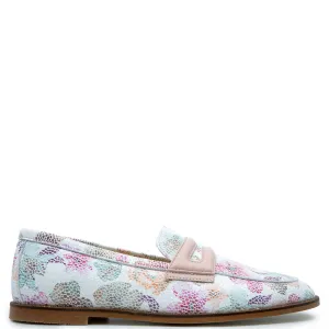 Spain Co Pink Floral Penny Loafer
