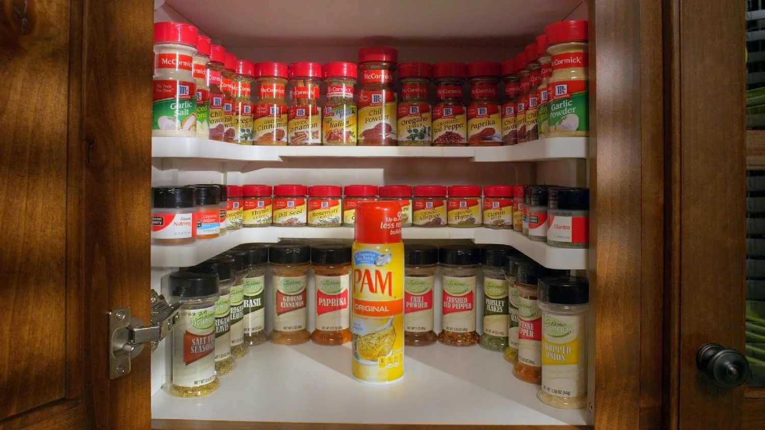 Spicy Shelf Deluxe - Expandable Spice Rack and Stackable Cabinet & Pantry Organizer (1 Set of 2 Shelves) - As seen on TV Deluxe (Spicy Shelf Organizer) - Pantry Organization - Pantry Spice Organizer