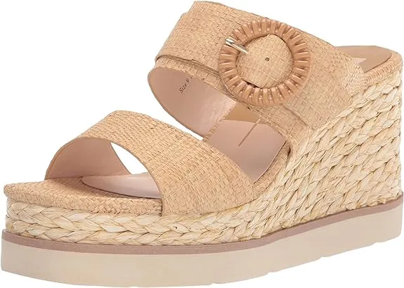 Square Heeled Natural Raffia Open On Toe Vita Wedge Dolce Lt Exceptional value Slip Sandals Lauryn Extensive catalog
