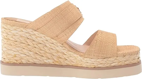 Square Heeled Natural Raffia Open On Toe Vita Wedge Dolce Lt Exceptional value Slip Sandals Lauryn Extensive catalog